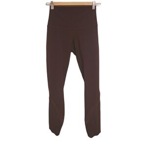 Lululemon | Women's Burgundy/Maroon High Waist Leggings w/ Petal Hems (Size 2)
